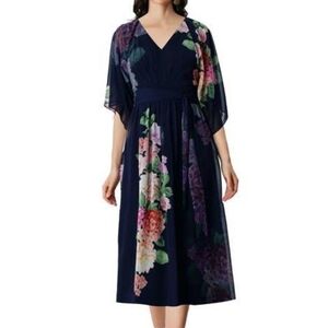 Elegant Floral Sleeve Dress